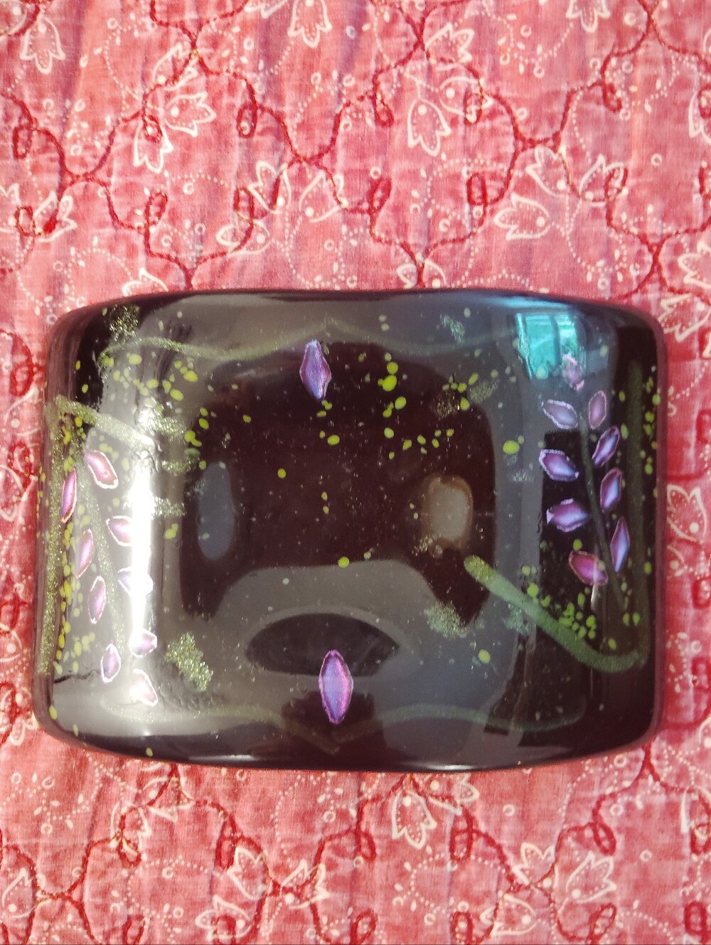Laura Mendola Fused Art Glass Soap Dish, Trinkets Candleholder